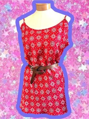 Cruz NWOT paisley western satin slip nightgown dress L XL Victoria’s Secret vsc
